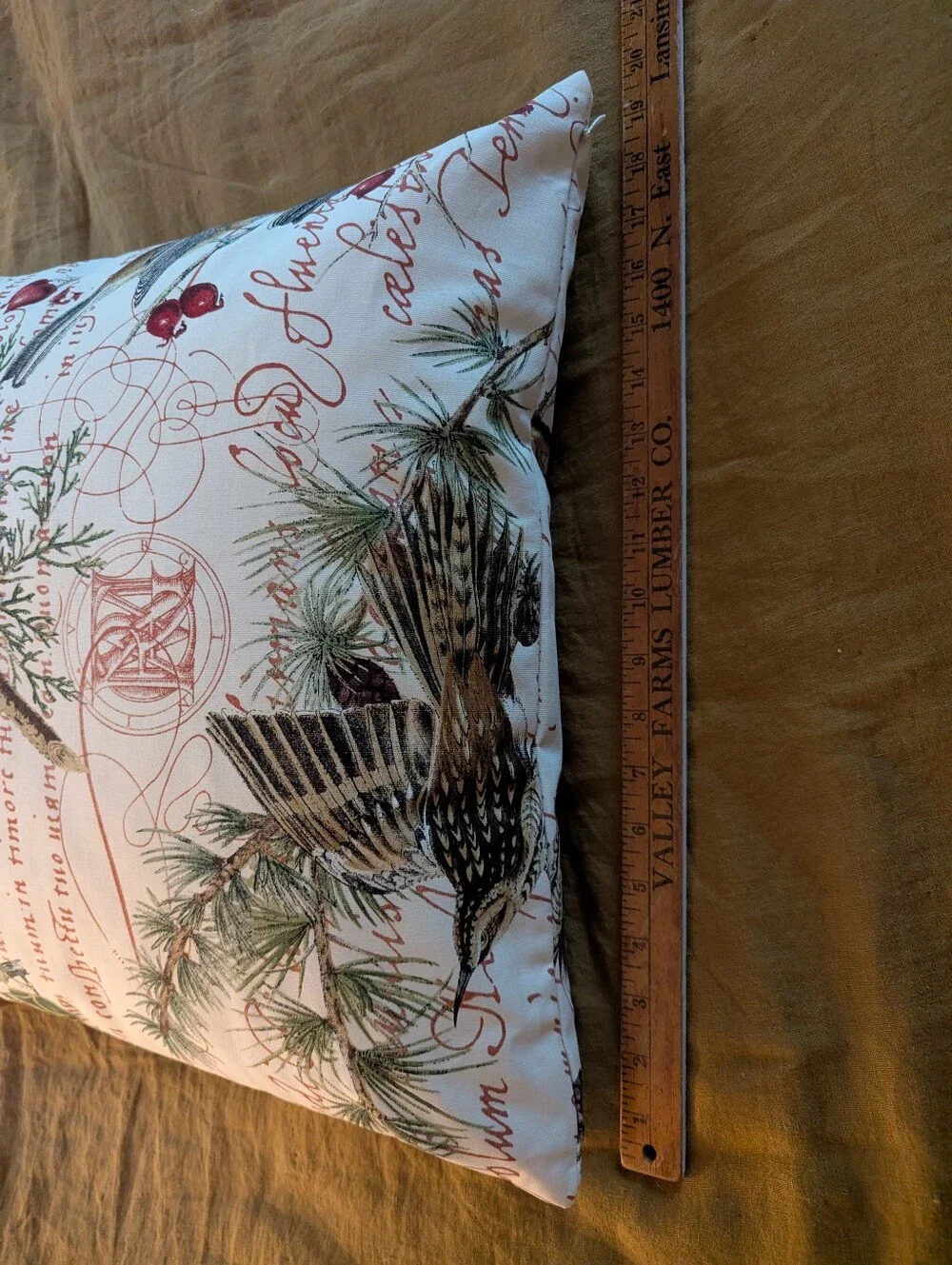 Winter birds by pottery Barn throw pillow cover with feather insert